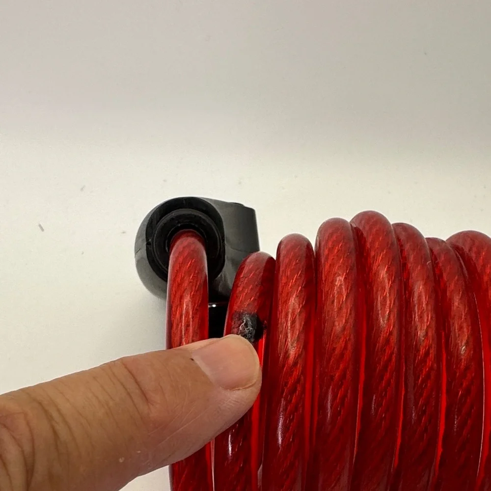 Red Security Cable Lock for Electronics or bike